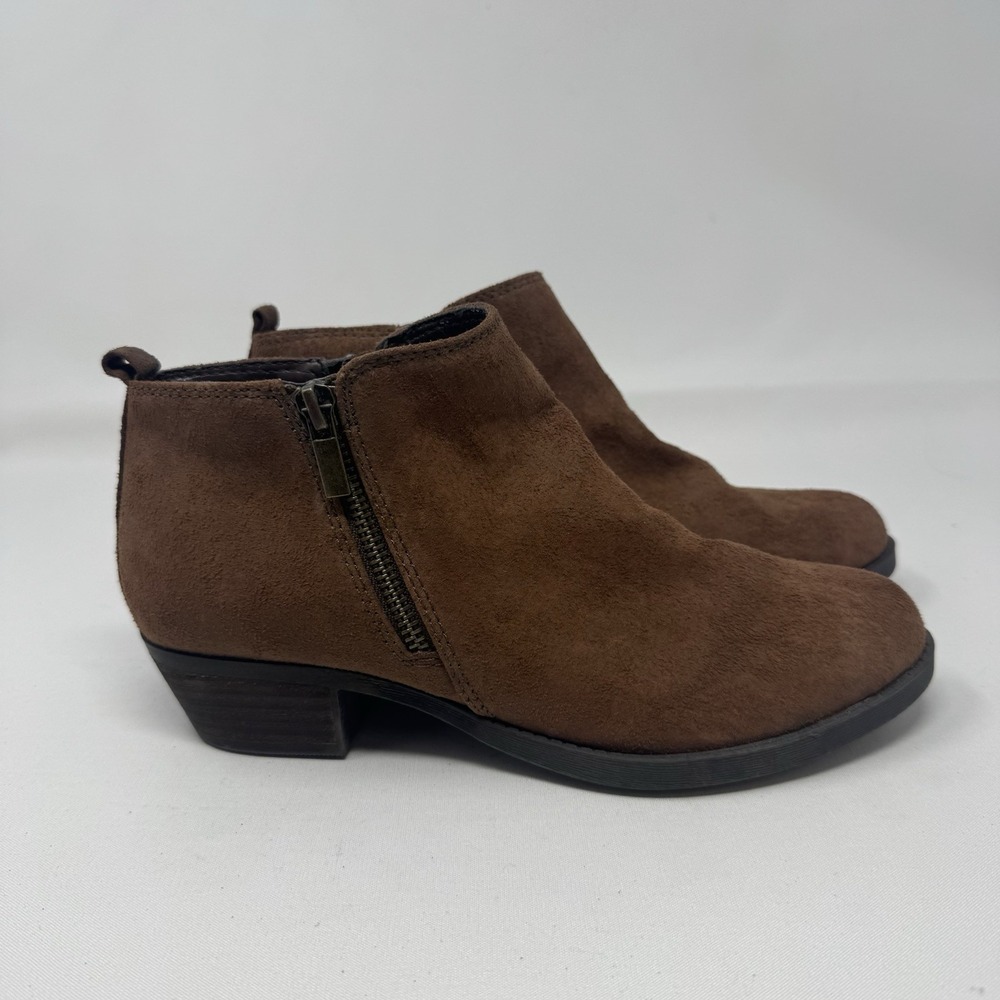 CARLOS by Carlos Santana Brie Brown Zip Ankle Boots Womens Size 8M